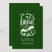 Jährliche Feier trinken Drink sei fröhlich grün Einladung (Vorne/Hinten)