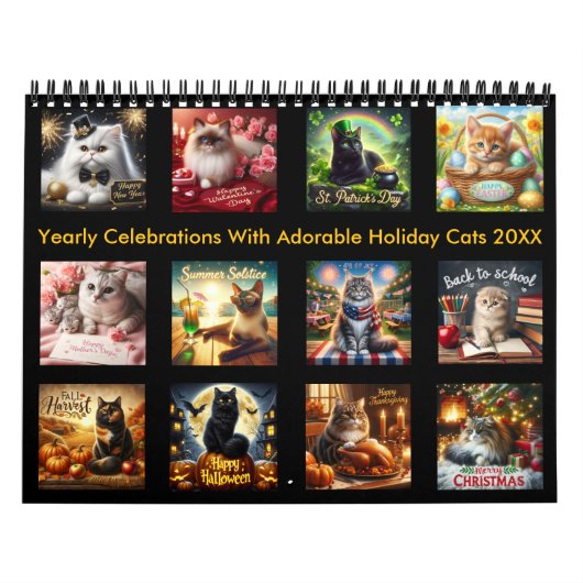 Jährliche Feiern Adorable Ferienkatzen 20XX Kalender (Titelbild)