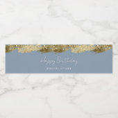 Jährliche Gold-Geburtstagsfeier Wasserflaschenetikett (Einzelnes Label)