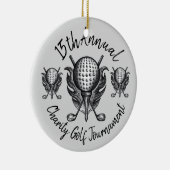 Jährliche Golf Turnier Ball T-Shirt Clubs Pen und Keramik Ornament (Rechts)