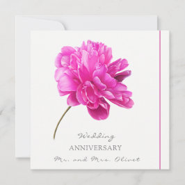 Jährliche, hellrosa-Peony-Feier Einladung