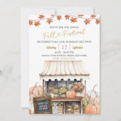 Jährliche Herbstfestspiele Pumpkin Herbsteinladung Einladung (Vorderseite)