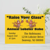 Jährliche Hummer-Bake-Toasters Einladung (Stehend Vorderseite)