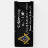Jährliche Installation von Officers Masonic Lodge Banner (Vertikal)