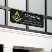 Jährliche Installation von Officers Masonic Lodge Banner (Äußeres Gebäude)