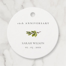 Jährliche Jubiläumsfeier: Minimale Elegante Kiefer Geschenkanhänger