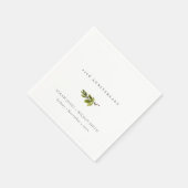 Jährliche Jubiläumsfeier: Minimale Elegante Kiefer Serviette (Ecke)