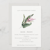 Jährliche Jubiläumsfeier mit tropischer Blattfarbe Einladung (Vorne/Hinten)