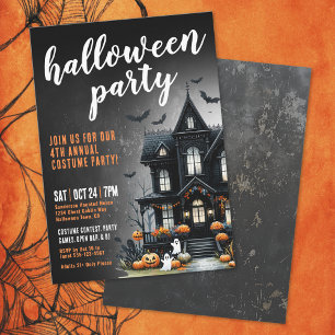 Jährliche Kostüm-Geisterhaus-Halloween-Party Einladung