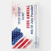 Jährliche Parade 4. Juli Red White Blue Custom Banner (Vertikal)