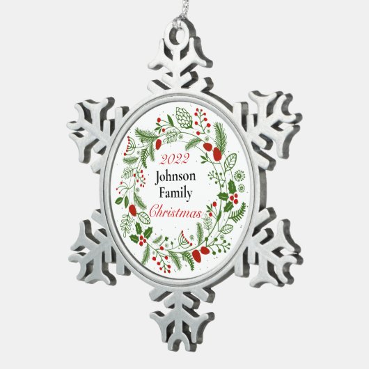 Jährliche Schneeflocke Gerahmte Ornamente (Rechts)