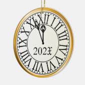 Jährliche Silvester Uhr Keramik Ornament (Links)