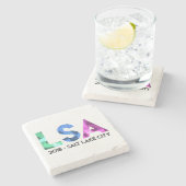 Jährliche Sitzungs-Marmor-Stein-Untersetzer LSA Steinuntersetzer (Seitenansicht)