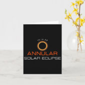 Jährliche Solarzelle Eclipse 14. Oktober Astronomi Karte (Gelbe Blume)