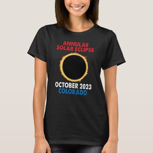 Jährliche Solarzelle Eclipse 2023 Oktober 14 Oktob T-Shirt (Vorderseite)
