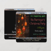 Jährliche Wärme leuchtet Weihnachts-Party Einladung (Vorne/Hinten)