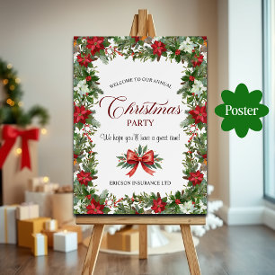 Jährliche Weihnachtsfeier für Unternehmensmitarbei Poster