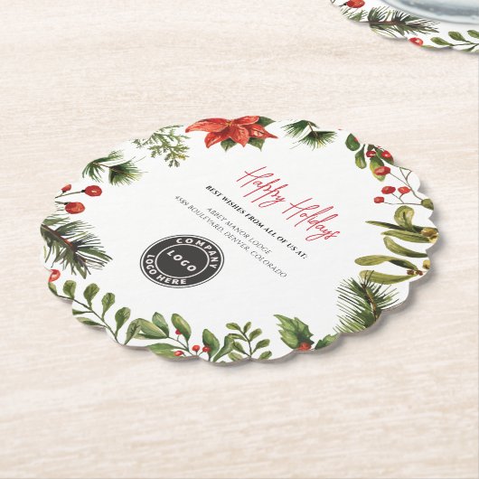 Jährliche Werbung für Firmenlogos Untersetzer (angewinkelt)