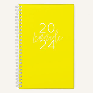 Jährliche Zeitschrift Name Preppy Green White Lemo Notizblock