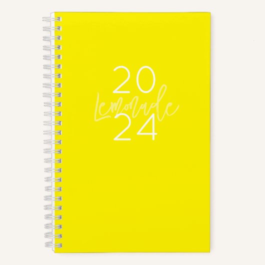 Jährliche Zeitschrift Name Preppy Green White Lemo Notizblock (Vorderseite)