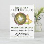 Jährlicher Chili-Cookoff-Wohltätigkeit Einladung (Stehend Vorderseite)