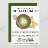 Jährlicher Chili-Cookoff-Wohltätigkeit Einladung (Vorne/Hinten)