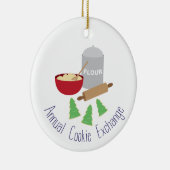 Jährlicher Cookie-Austausch Keramik Ornament (Rechts)