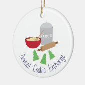 Jährlicher Cookie-Austausch Keramik Ornament (Links)