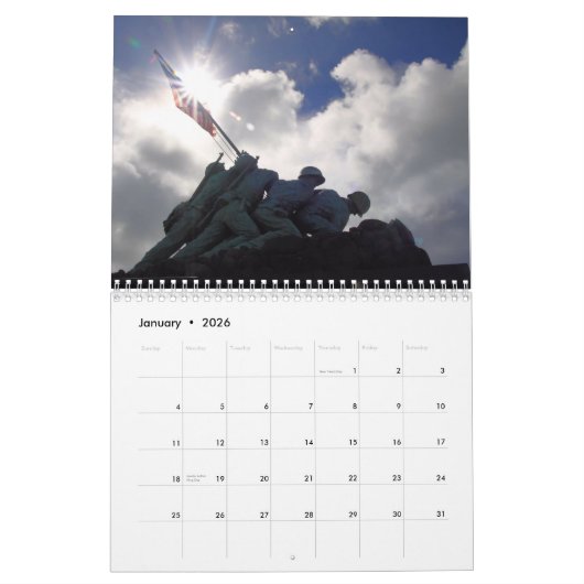 Jährlicher DJ FotoUSA Kalender (Jan 2026)