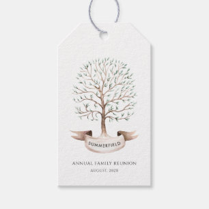 Jährlicher Familientreffen-Baum individuell anpass Geschenkanhänger
