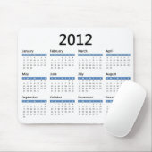 Jährlicher Kalender 2012 Mousepad (Mit Mouse)