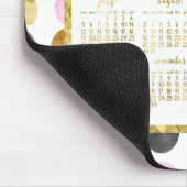 Jährlicher Kalender 2020 Mauspads Pink und Gold Pu (Ecke)