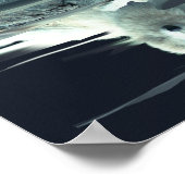 Jährlicher Kalenderposter Weißer Wolf, Wertposter Poster (Ecke)