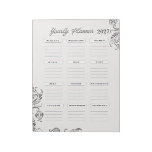 Jährlicher Planerkalender Notizblock