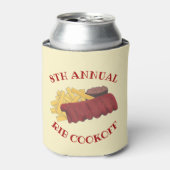 Jährlicher Rib Cookoff GRILLEN Spare Ribs Barbecue Dosenkühler (Kanne Vorderseite)