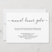 Jährliches Abendessen Gala Einladung (Vorderseite)
