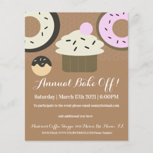 Jährliches Bake Off Cupcake-Back-Charity-Event Flyer