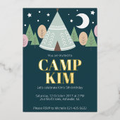 Jährliches Camping Folieneinladung (Vorderseite)