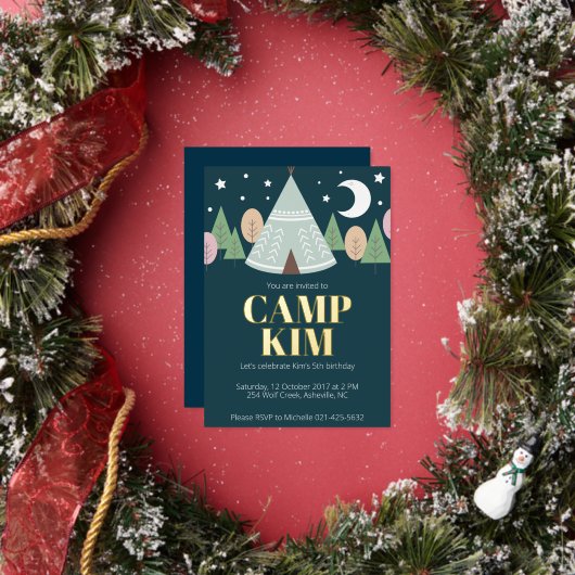 Jährliches Camping Folieneinladung (Insitu)