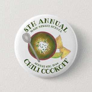 Jährliches Chili-Cookoff Kochen von der Schüssel G Button
