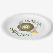 Jährliches Chili-Cookoff Kochen von der Schüssel G Pappteller (Schrägansicht)