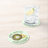 Jährliches Chili-Cookoff Kochen von der Schüssel G Runder Pappuntersetzer (Vor Ort)