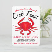 Jährliches Crab Fest Red Maryland Hard Muschel Mee Einladung (Stehend Vorderseite)