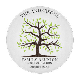 Jährliches Familientreffen Genealogie Baum Andenke Schneidebrett