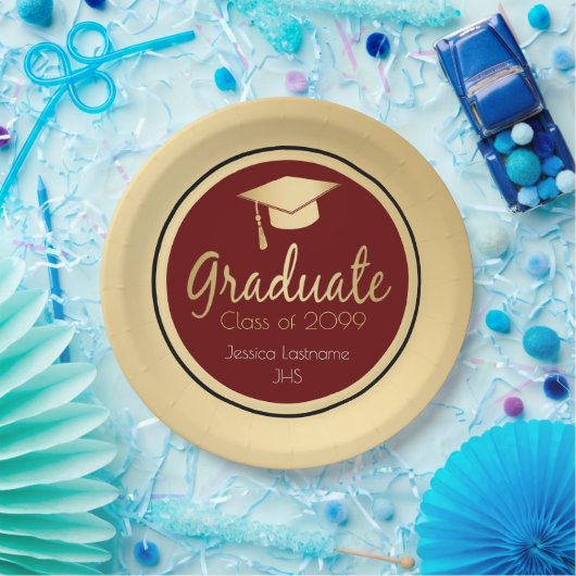 Jährliches GraduiertenGold Pappteller (Party)