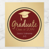 Jährliches GraduiertenGold Weinetikett (Einzelnes Label)