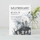 Jährliches Halloween-Party Einladung (Stehend Vorderseite)