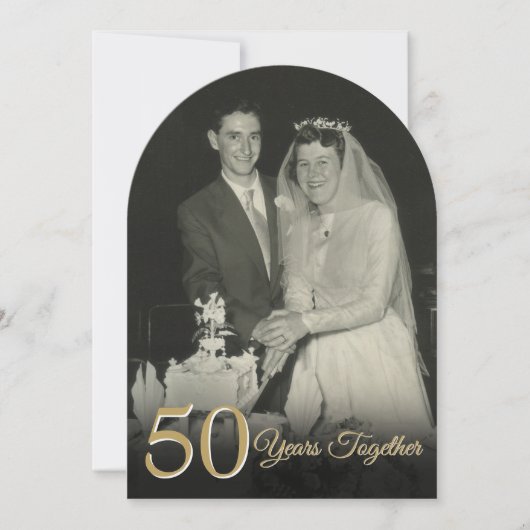 Jährliches Hochzeitstag Foto Arch Einladung (Vorderseite)