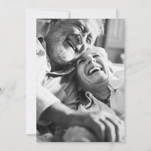 Jährliches Hochzeitstag-Jubiläum Grünen Foto Einladung (Rückseite)