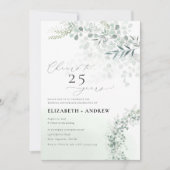 Jährliches Jubiläum der Eukalyptus Einladung (Vorderseite)